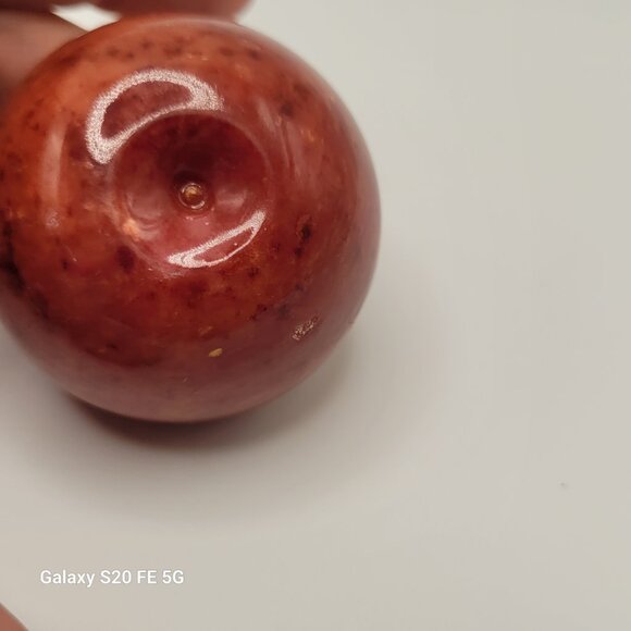 Vintage Small Marble Alabaster Decorative Fruit - Apple and Pear - Picture 14 of 16